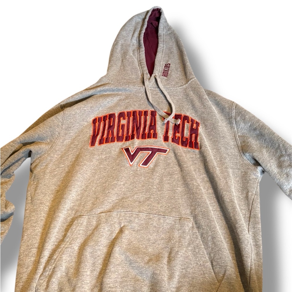 Colosseum Gray and Maroon Virginia Tech Hoodie